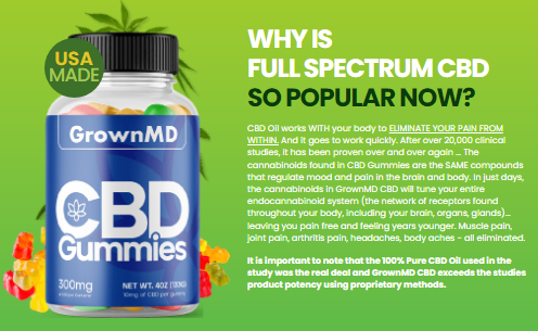 Grownmd CBD Gummies Website Can Improve Health! Reduce Chronic Pain!