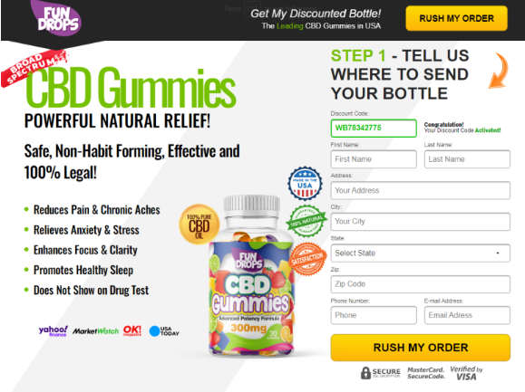 Fun Drops CBD Gummies – Cannabidiol to Support Health & Well-Being!