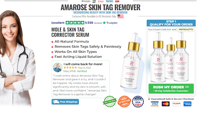 Amarose Skin Tag Remover Moles and Skin Tags, Dark Spot Corrector Brightening Serum