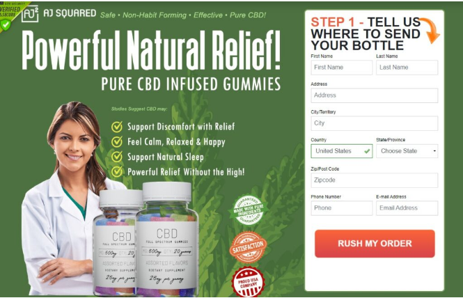 AJ Squared CBD Gummies (Shocking!) Safe, Non-Habit Forming, Effective and 100% legal!