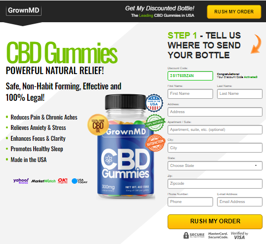 GrownMD CBD Gummies – Get Relief From Stress Pain & Anxiety