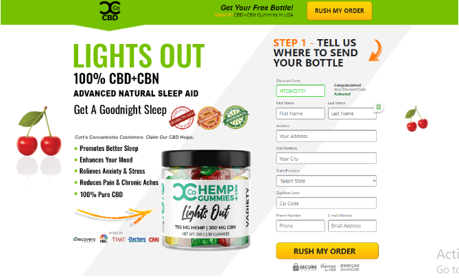 Lights Out CBD Gummies Reviews: [Benefits Exposed 2022] Read Ingredients, Side Effects Price & Where To Buy?