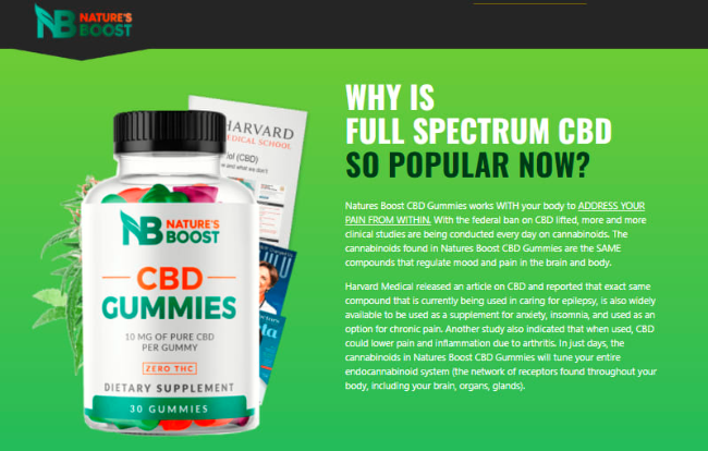 Natures Boost CBD Gummies Supports Health & Sleep! Relief All Pain