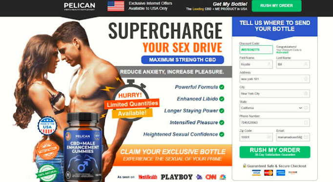 Pelican CBD Male Enhancement Gummies - Boost Your Life And Get Instant Growth!